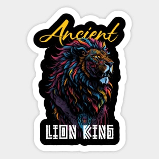Ancient Lion King Sticker